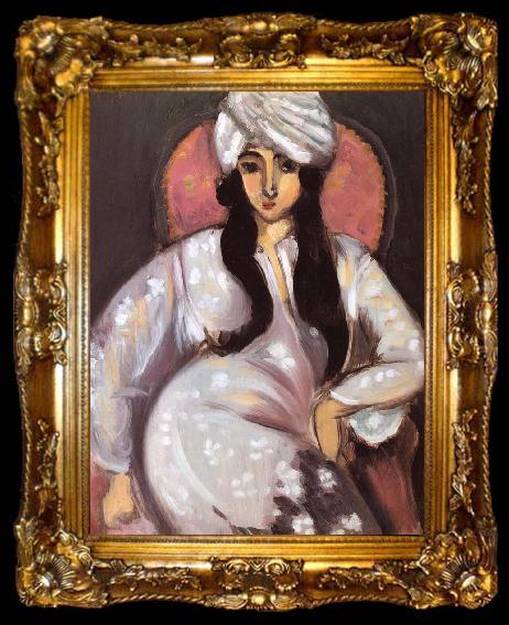 framed  Henri Matisse Ibe wbite iurban, ta009-2